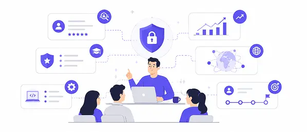 Active cybersecurity professionals collaborating